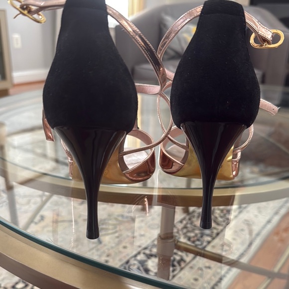 Comme Il Faut Buenos Aires Argentine Tango Elegant Rose Gold Black Heels Shoes - Picture 12 of 12